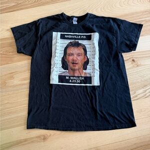 Morgan Wallen Mugshot Funny Black Unisex Cotton T-shirt Size Xl